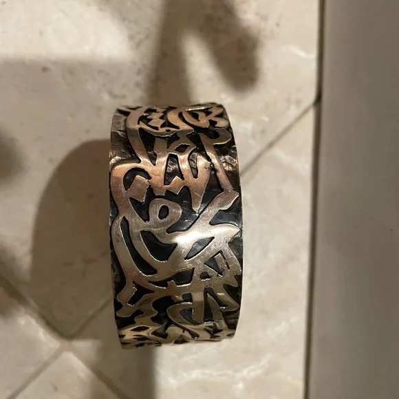 Arabic sterling cuff - Picture 3 of 3